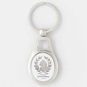 Porte-clés Le Chat d'Argent Camée Ovale