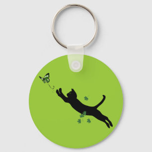 Porte-clés Le chat et la version 2 de papillon