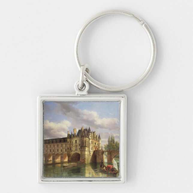 Porte-clés Le Chateau de Chenonceau, 1843 (huile sur la (Devant)