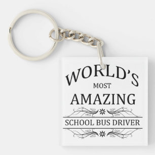 Porte-clés Le chauffeur d'autobus scolaire le plus