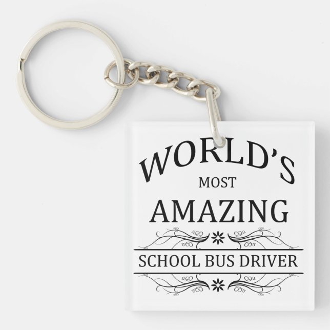 Porte-clés Le chauffeur d'autobus scolaire le plus (Devant)