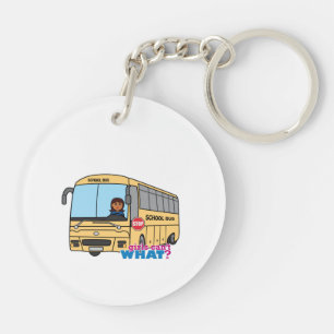 Porte-clés Le chauffeur de bus de l'école sombre