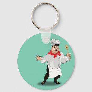 Porte-clés Le chef français dessin cuisine cuisiner art moust