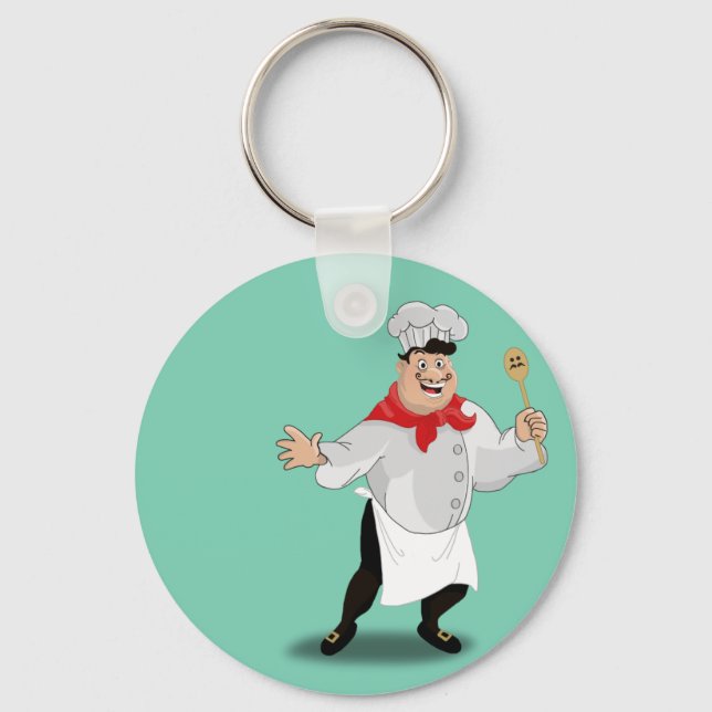 Porte-clés Le chef français dessin cuisine cuisiner art moust (Recto)