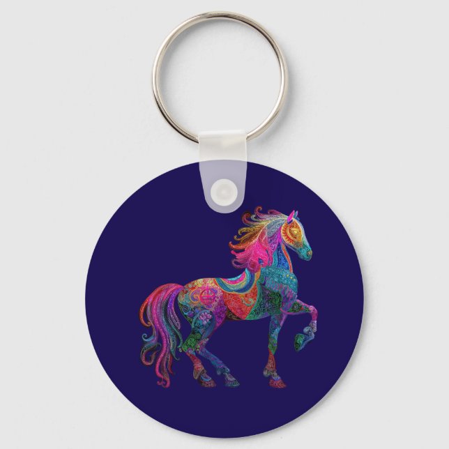 Porte-clés Le Cheval Brodé (Recto)