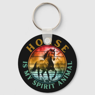 Porte-clés Le cheval est mon animal spirituel