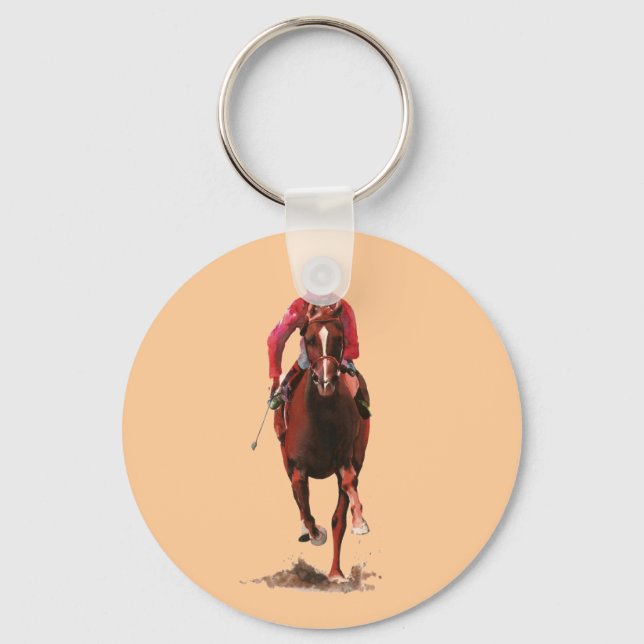 Porte-clés Le cheval et le jockey (Recto)