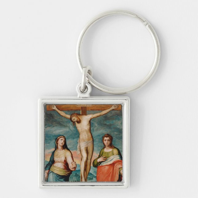Porte-clés Le Christ sur la croix avec des saints (Devant)