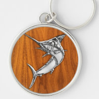 Le chrome aiment Marlin sur le décor en bois de