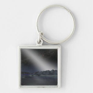 Porte-clés Le ciel nocturne d'une hypothétique planète alien