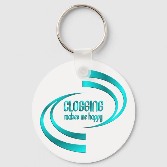 Porte-clés Le Clogging Me Rend Heureux (Recto)
