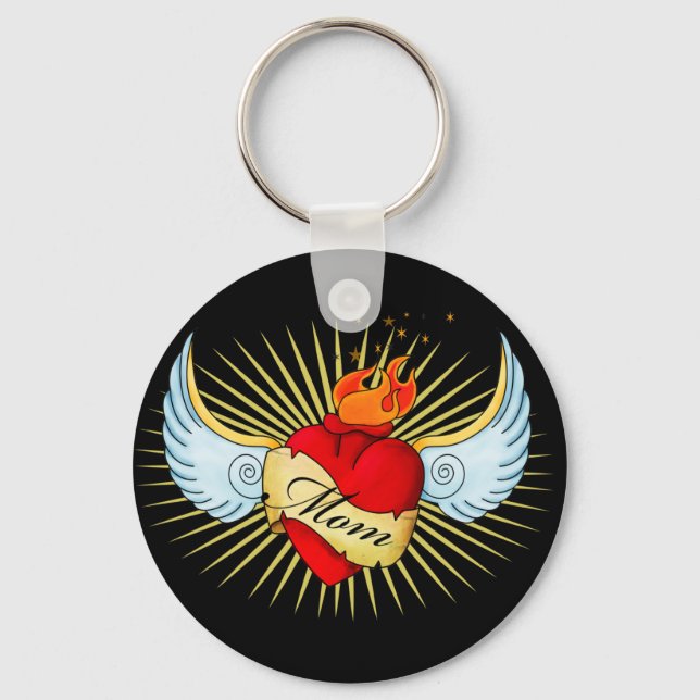 Porte-clés Le coeur de maman (Recto)