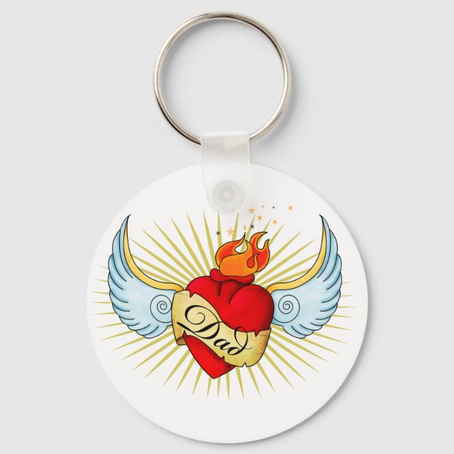 Porte-clés Le coeur de papa (Recto)