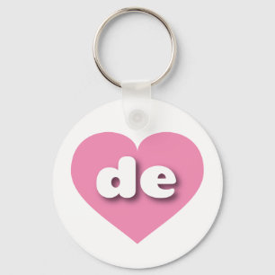 Porte-clés Le coeur rose du Delaware - I love de