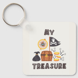 Porte-clés Le coffre au trésor du pirate