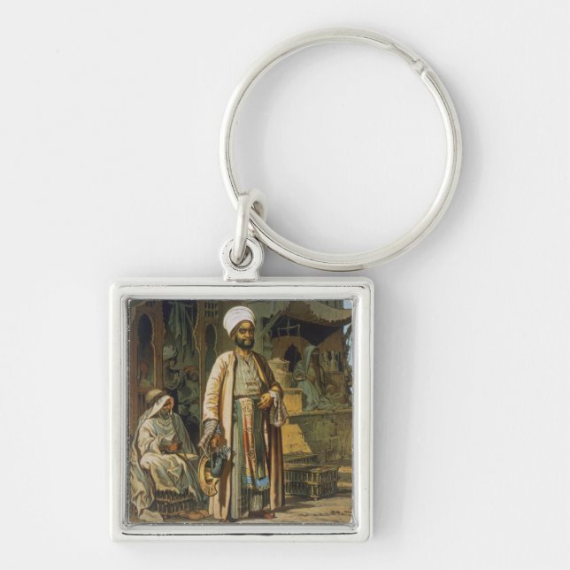 Porte-clés Le coiffeur, du "souvenir du Caire", 1862 (litho) (Devant)