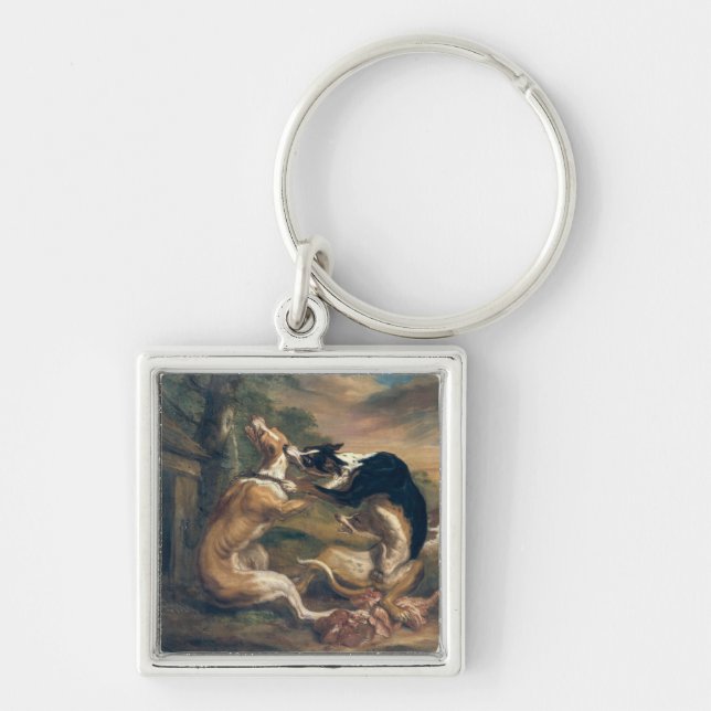 Porte-clés Le combat de chien, 1678 (Devant)