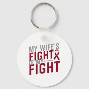 Porte-clés Le combat de ma femme est mon combat contre l'aném