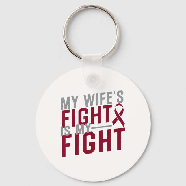 Porte-clés Le combat de ma femme est mon combat contre l'aném (Recto)