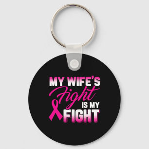 Porte-clés Le combat de ma femme est mon combat contre le can