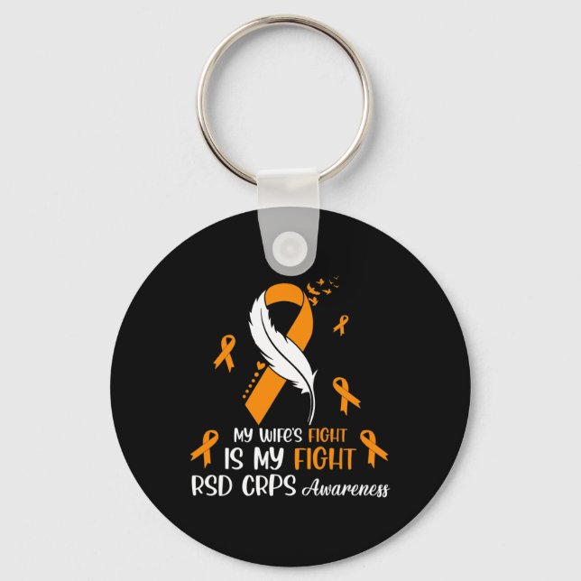 Porte-clés Le combat de ma femme est mon combat Rsd Crps sens (Recto)