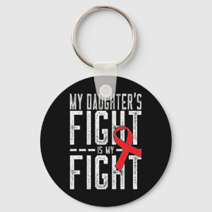 Porte-clés Le combat de ma fille est ma lutte contre le cance