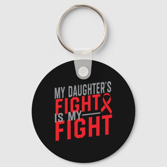 Porte-clés Le combat de ma fille est ma lutte contre le cance (Recto)