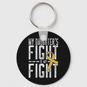 Porte-clés Le combat de ma fille est ma lutte contre le cance
