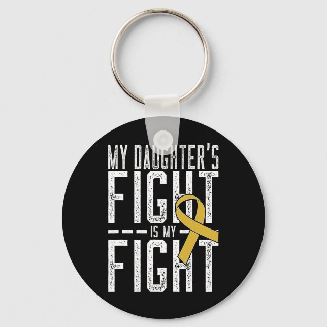 Porte-clés Le combat de ma fille est ma lutte contre le cance (Recto)
