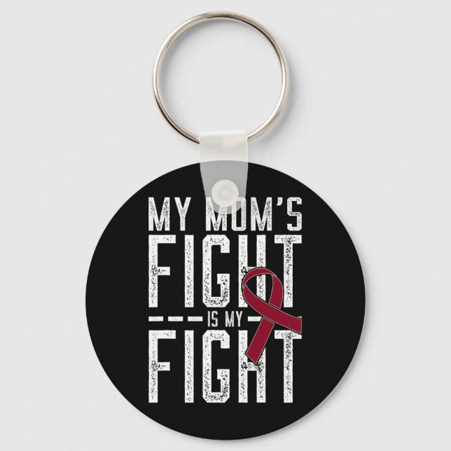Porte-clés Le combat de ma mère est mon combat Anémie faucill (Recto)