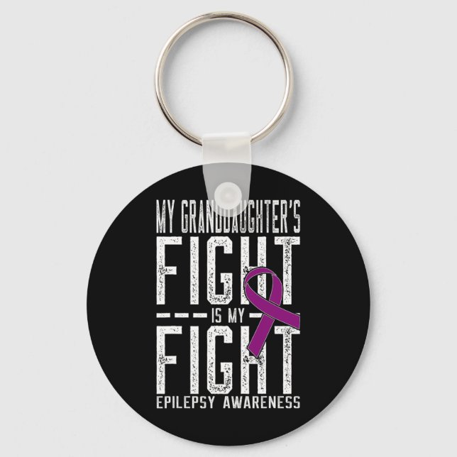 Porte-clés Le combat de ma petite-fille est mon combat Sensib (Recto)