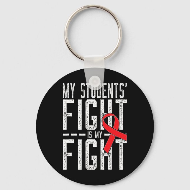 Porte-clés Le combat de mes étudiants est mon combat Sensibil (Recto)