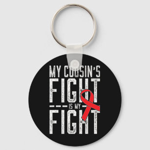 Porte-clés Le combat de mon cousin est mon combat Sensibilisa