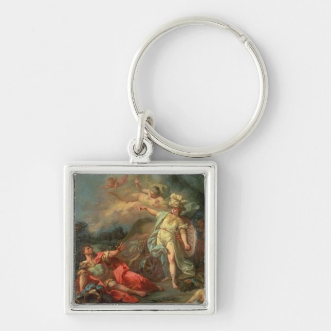 Porte-clés Le combat entre Mars et Minerva, 1771 (huile sur c (Devant)