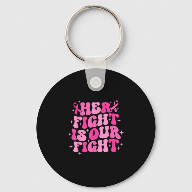 Porte-clés Le combat est un combat octobre rose cancer du sei (Recto)
