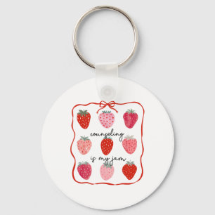 Porte-clés Le conseil est ma confiture Conseillère fraise San