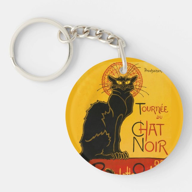 Porte-clés Le Conversation Noir Le Chat Noir Art Nouveau Vint (Devant)