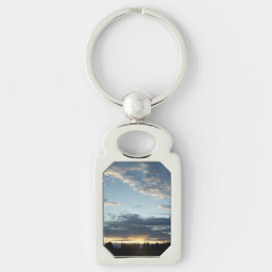 Porte-clés Le coucher du soleil bleu rêve le porte - clé en