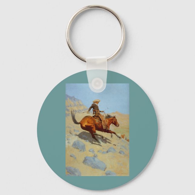 Porte-clés Le Cowboy de Frederic Remington (1902) (Recto)
