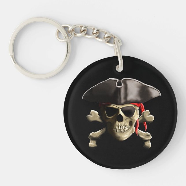 Porte-clés Le crâne de pirate de jolly roger (Devant)