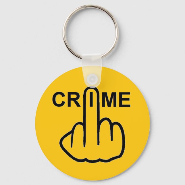 Porte-clés Le crime porte - clé est criminel (Recto)