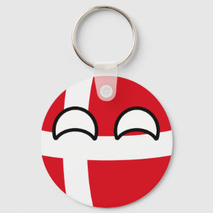 Porte-clés Le Danemark Geeky tendant drôle Countryball