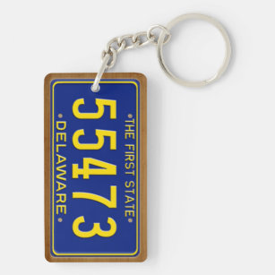 Porte-clés Le Delaware 1969 porte - clés vintages de plaque