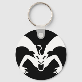 Porte-clés Le diable noir et blanc