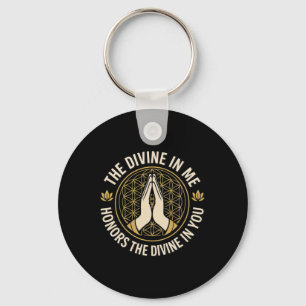 Porte-clés Le Divin En Moi Yoga Spirituel Positif Namaste M