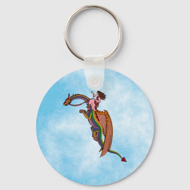 Porte-clés Le dragon arc-en-ciel (Recto)