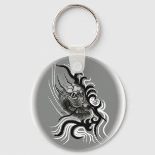 Porte-clés Le dragon chinois à la toiture de tatouage