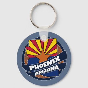 Porte-clés Le drapeau de l'Arizona Phoenix a éclaté porte - c