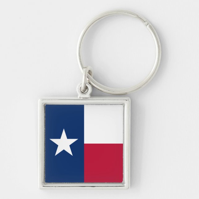 Porte-clés Le drapeau de l'État texan Lone Star du Texas (Devant)