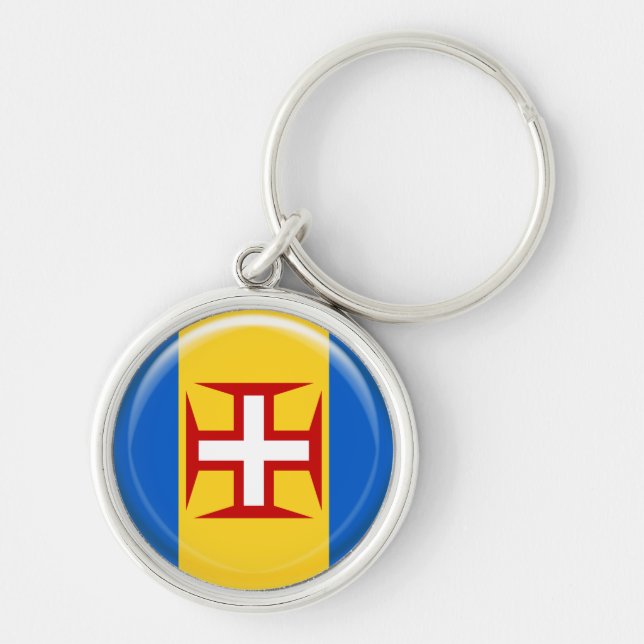 Porte-clés Le drapeau de l'île de Madère (Devant)